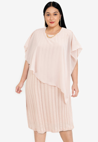 Divina Plus Size Overlay Dress with Detachable Necklace