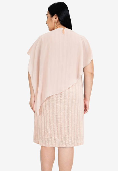 Divina Plus Size Overlay Dress with Detachable Necklace