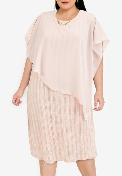 Divina Plus Size Overlay Dress with Detachable Necklace