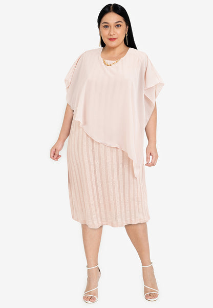 Divina Plus Size Overlay Dress with Detachable Necklace