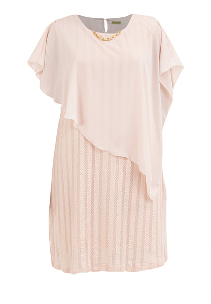 Divina Plus Size Overlay Dress with Detachable Necklace