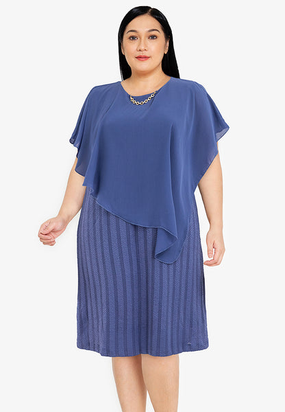 Divina Plus Size Overlay Dress with Detachable Necklace