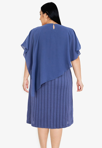 Divina Plus Size Overlay Dress with Detachable Necklace