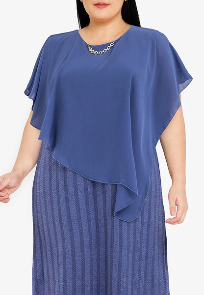 Divina Plus Size Overlay Dress with Detachable Necklace