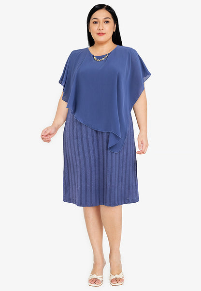 Divina Plus Size Overlay Dress with Detachable Necklace