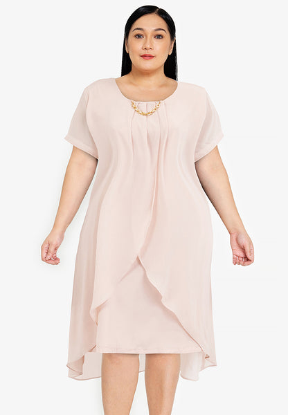 Divina Plus Size Premium Overlay Shift Dress
