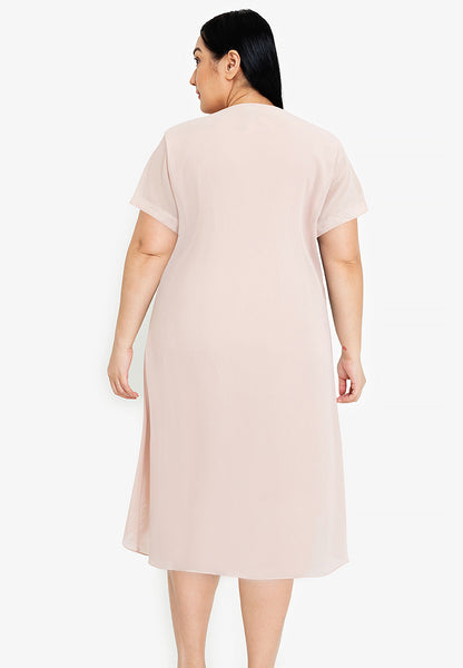 Divina Plus Size Premium Overlay Shift Dress