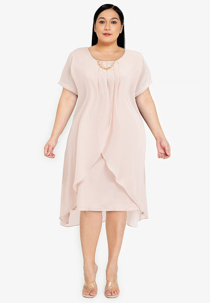 Divina Plus Size Premium Overlay Shift Dress