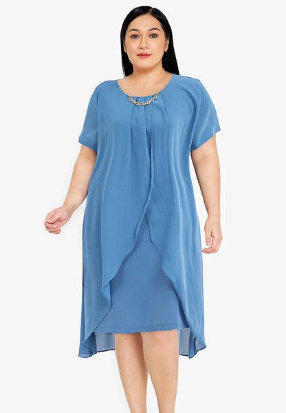 Divina Plus Size Premium Overlay Shift Dress