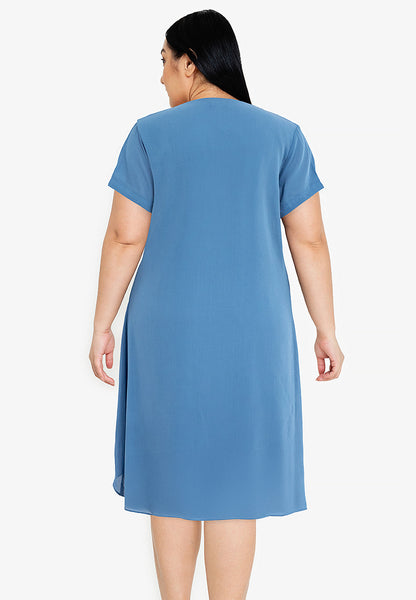 Divina Plus Size Premium Overlay Shift Dress