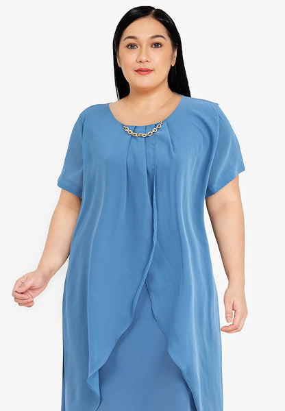 Divina Plus Size Premium Overlay Shift Dress