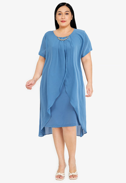 Divina Plus Size Premium Overlay Shift Dress