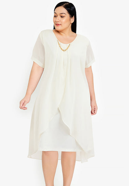 Divina Plus Size Premium Overlay Shift Dress