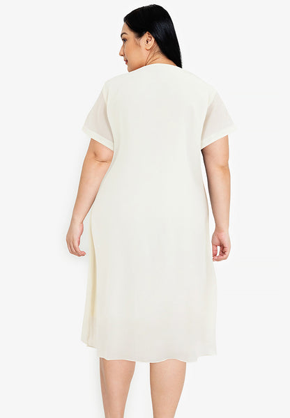 Divina Plus Size Premium Overlay Shift Dress
