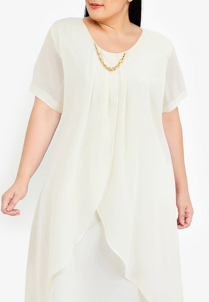 Divina Plus Size Premium Overlay Shift Dress