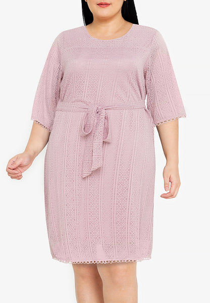 Divina Premium Lace Long Sleeve Formal Dress