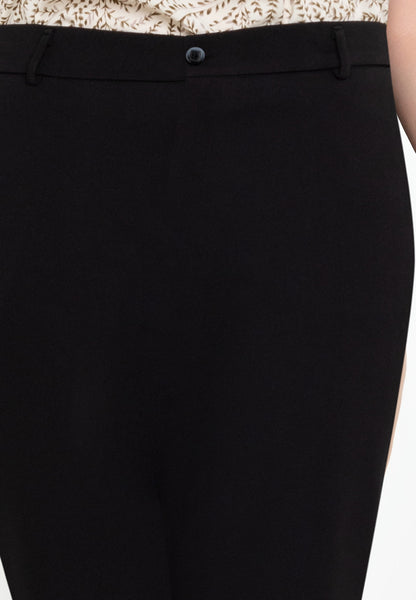 Divina Plus Size Cotton Knit Stretch Straight Cut Pants