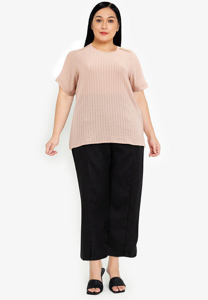 Divina Plus Size Button Front Pants