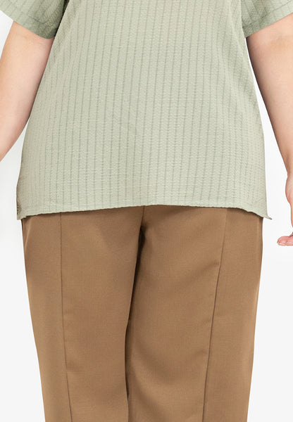 Divina Plus Size Button Front Pants