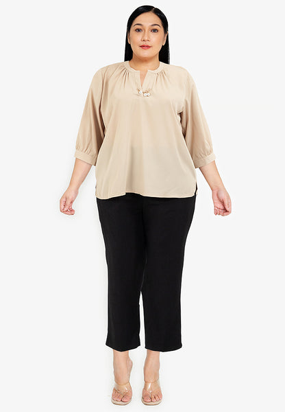 Divina Plus Size Cotton Blend Pants