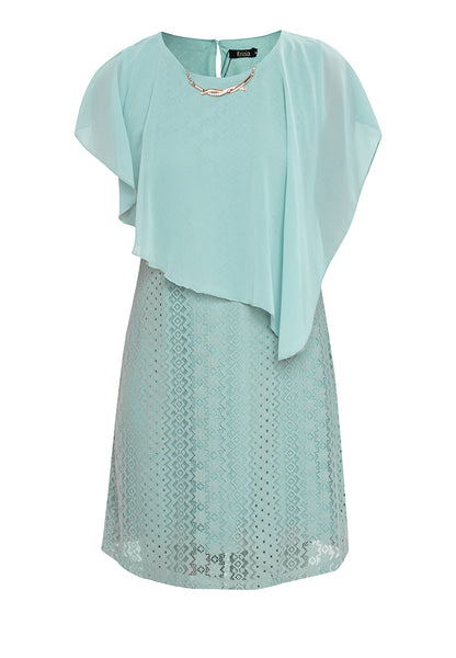 Krizia Overlay Lace Dress with Necklace