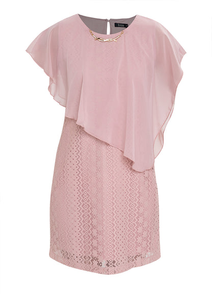 Krizia Overlay Lace Dress with Necklace