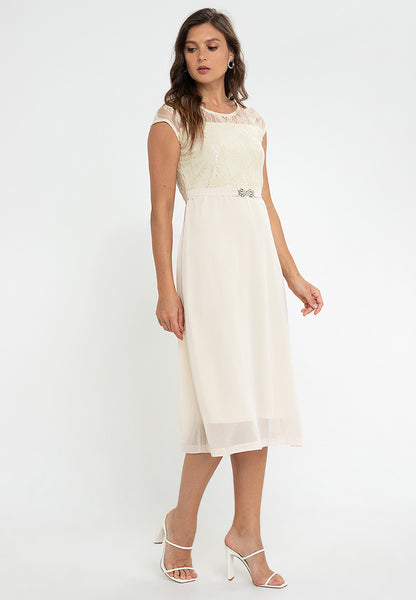 Krizia Lace Maxi Long Dress