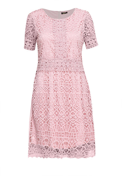 Krizia Premium Guipure Puff Sleeves Lace Dress