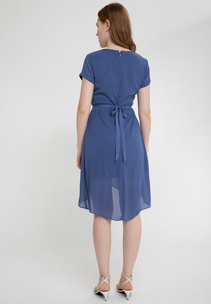 Krizia High Low Overlap Dress