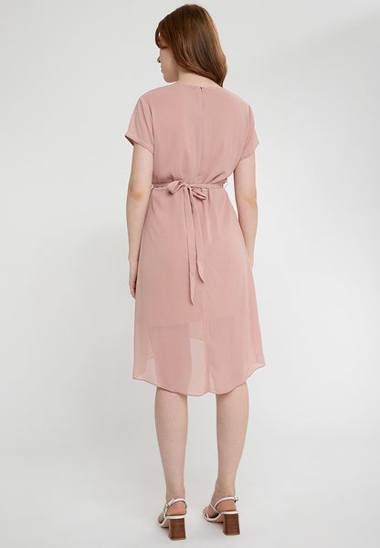 Krizia High Low Overlap Dress