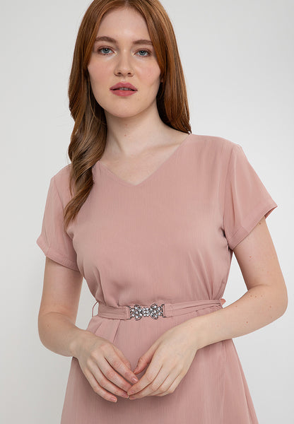 Krizia High Low Overlap Dress