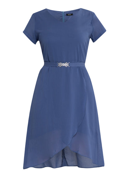 Krizia High Low Overlap Dress