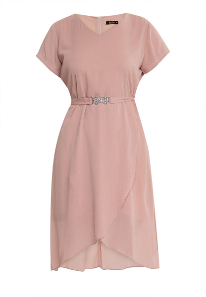 Krizia High Low Overlap Dress