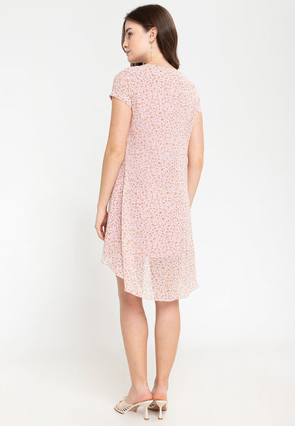 Krizia Premium Overlay Printed Shift Dress