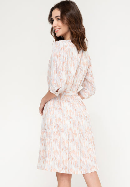 Krizia Button Down Tiered Printed Dress
