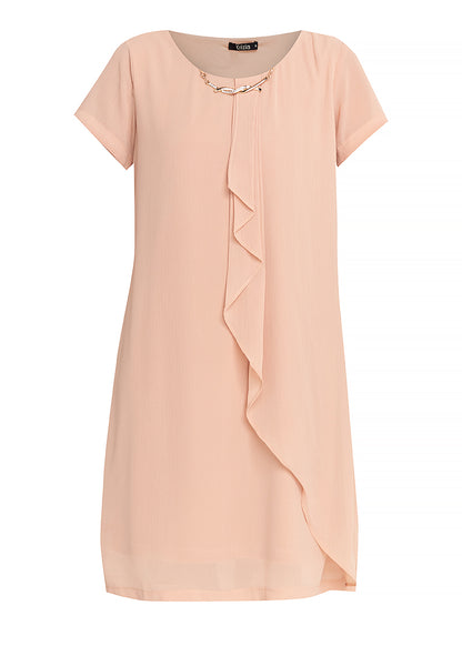Krizia Overlap Shift Dress with with Detachable Necklace