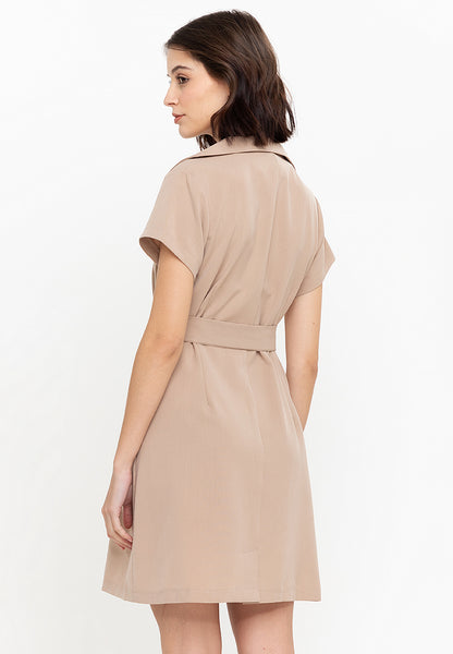 Krizia Double Breasted Trench Dress With Belt