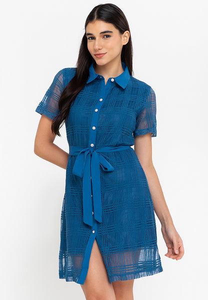 Krizia Shirt Dress with Sleeve Trimming