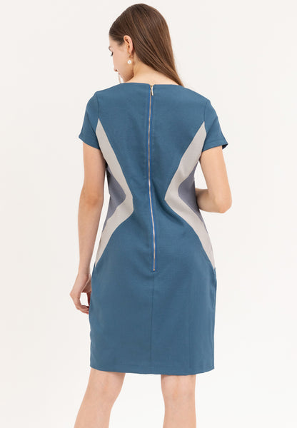 Krizia Color Block Dress Korean Style