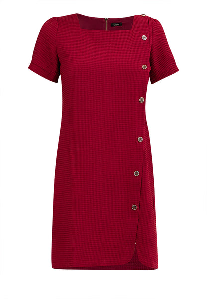 Krizia Cotton Waffled Squareneck Dress