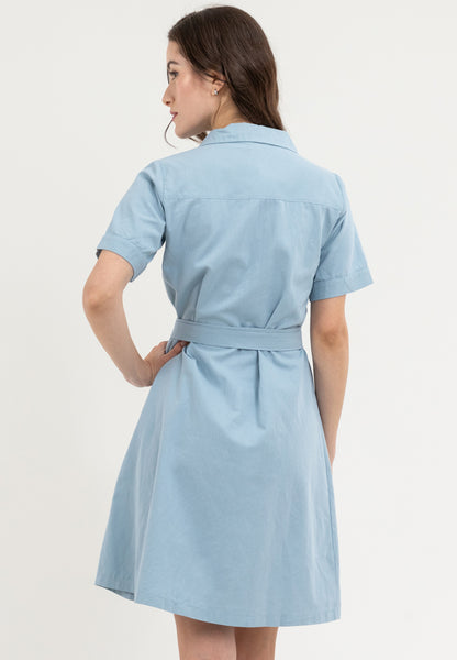 Krizia Collared Button Down Belted Dress
