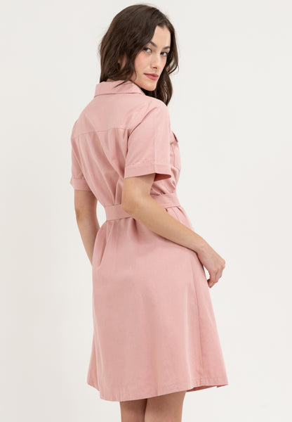 Krizia Collared Button Down Belted Dress