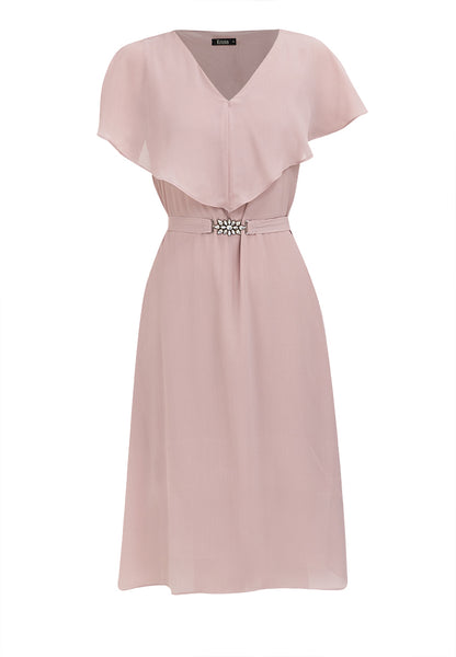 Krizia Capelet Midi Dress with Crystal Bel