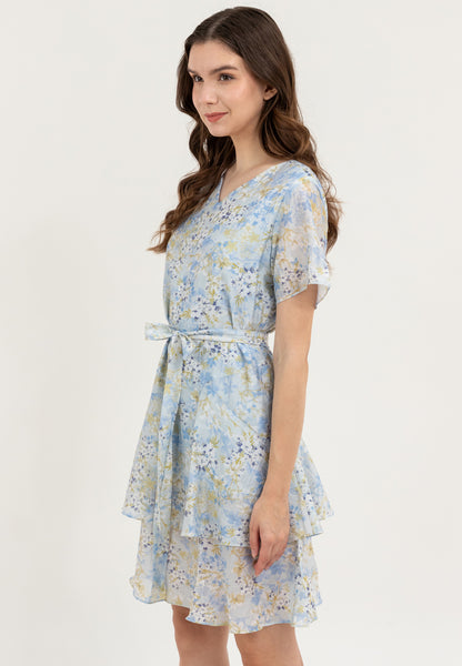 Krizia Wrap-around Layered Skirt Dress