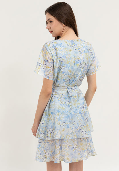 Krizia Wrap-around Layered Skirt Dress