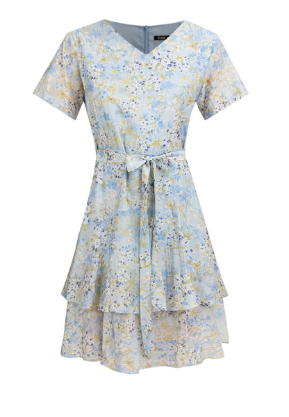 Krizia Wrap-around Layered Skirt Dress