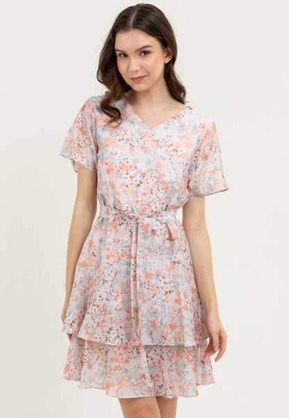 Krizia Wrap-around Layered Skirt Dress