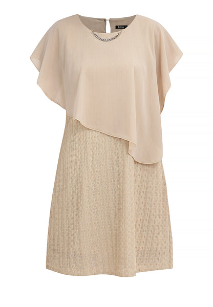 Krizia Overlay Knits Dress with Detachable Necklace