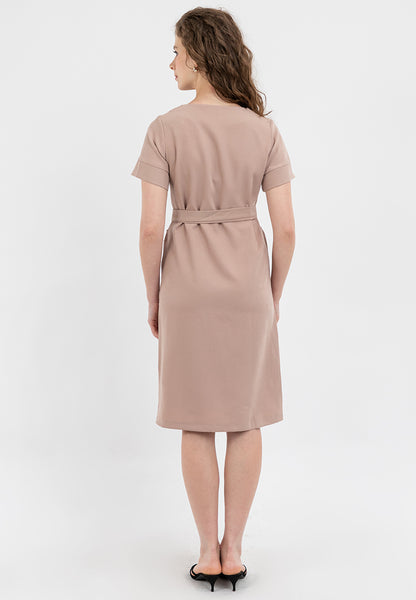 Krizia Square Neck Front Zipper Dress