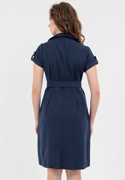 Krizia Double Breasted Trench Dress With Belt